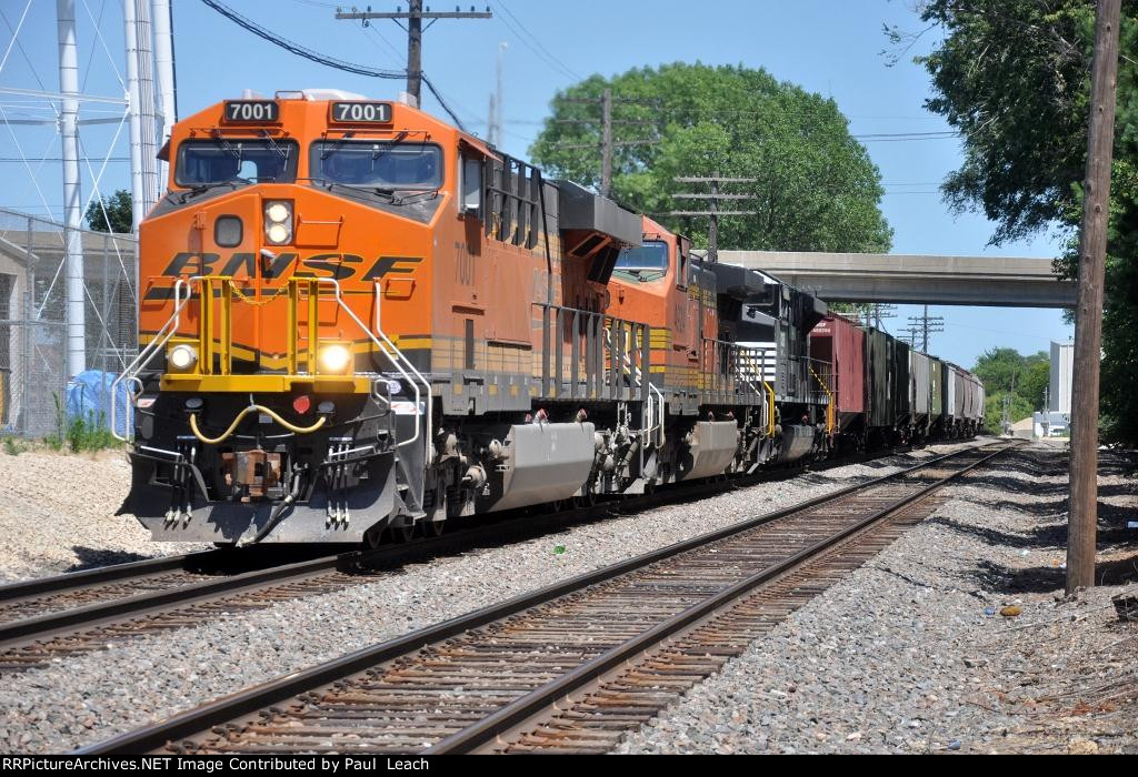 Grain train rolls west